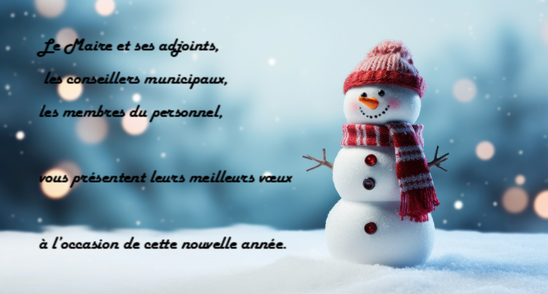 Image avec un bonhomme de neige sur fond bleuté