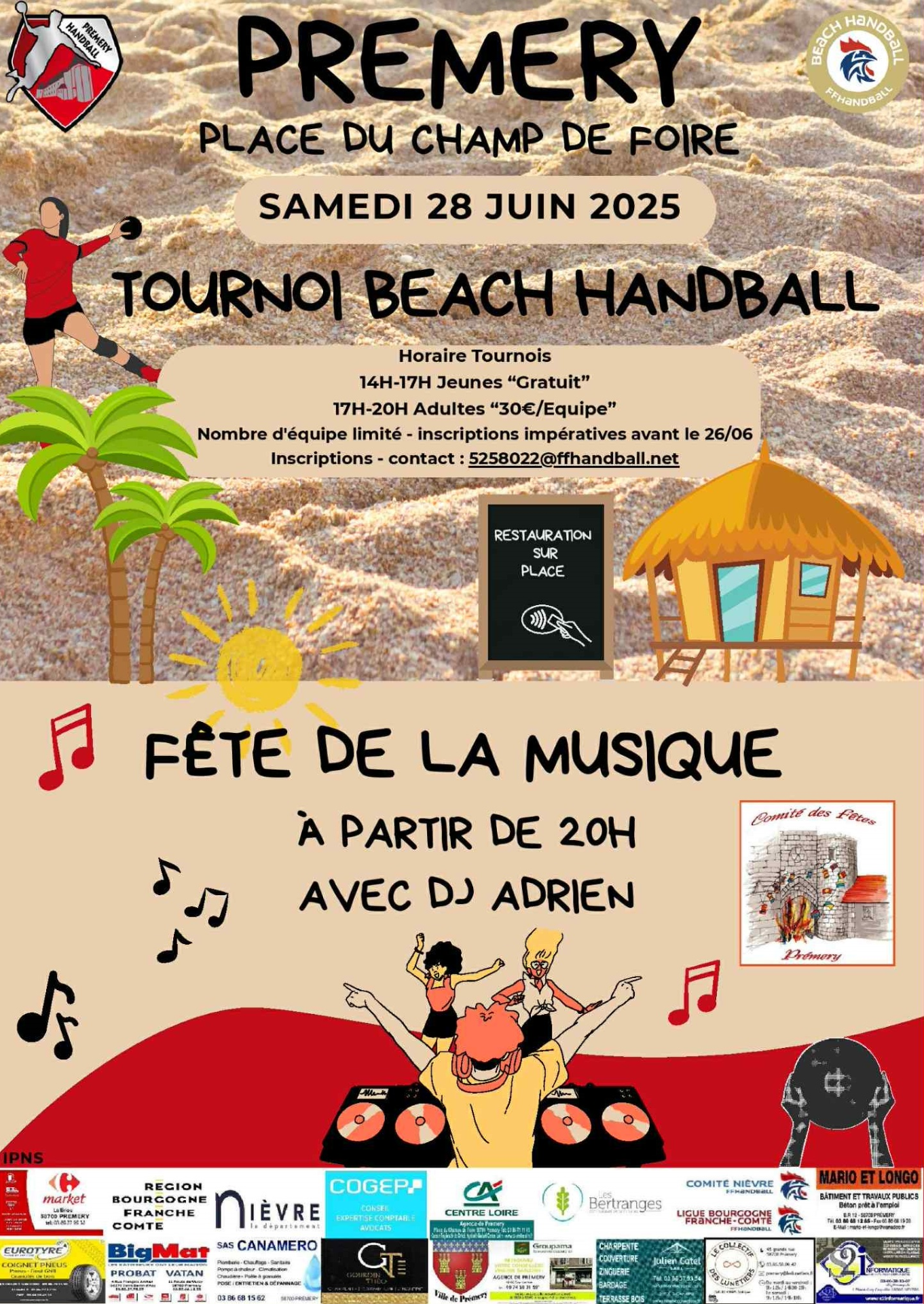Affiche colorée des 2 activités proposées.