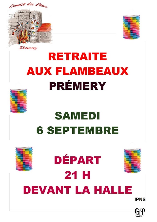 Affiche de l'événement sur fond blanc avec des lampions