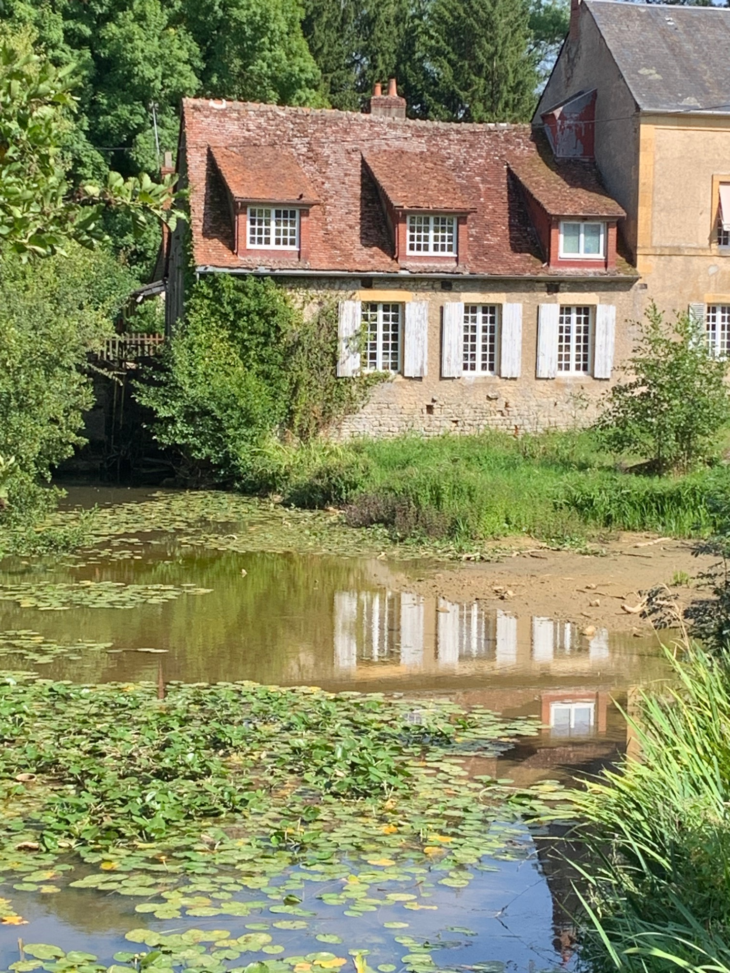 Photo de la Nièvre asséchée prise rue de Varzy