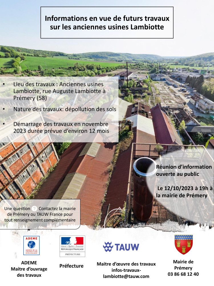 photo du flyer annonçant la réunion publique