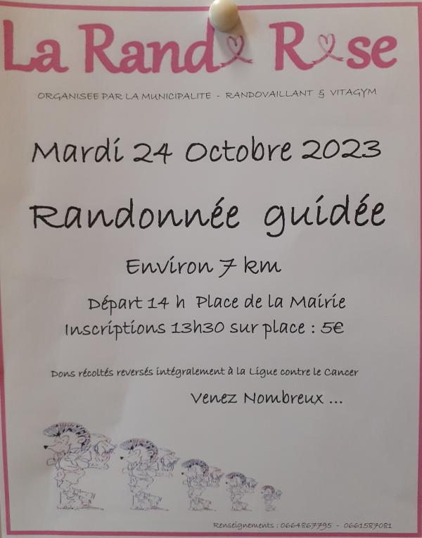 Affiche sur fond blanc et texte rose