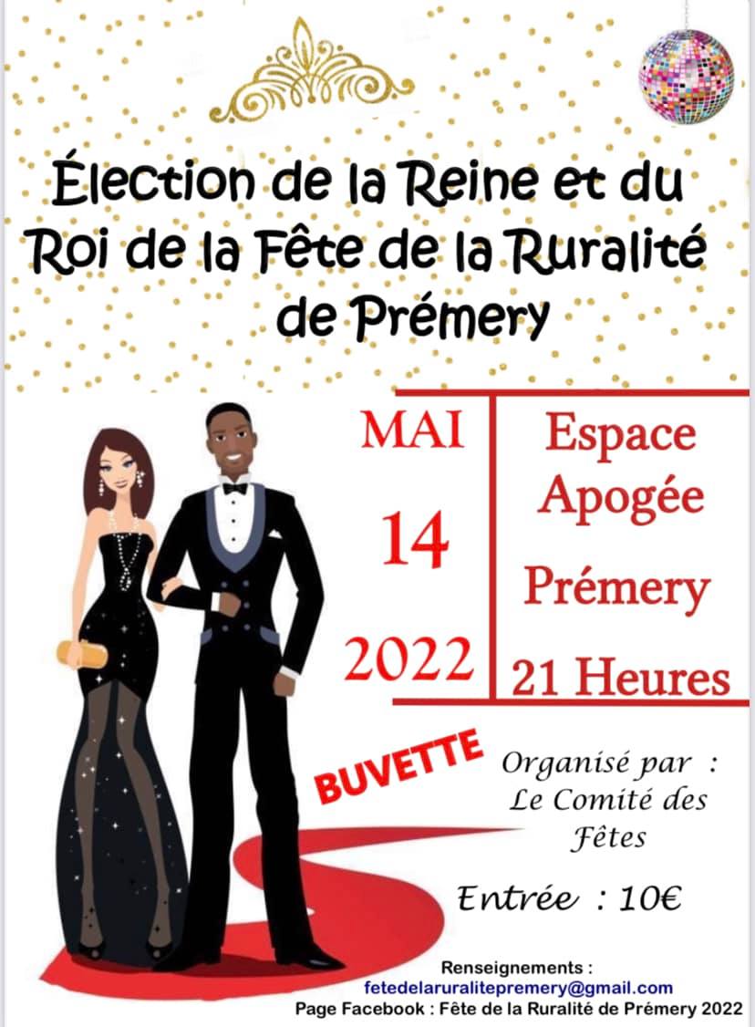 Affiche de l'élection de la reine et du roi.