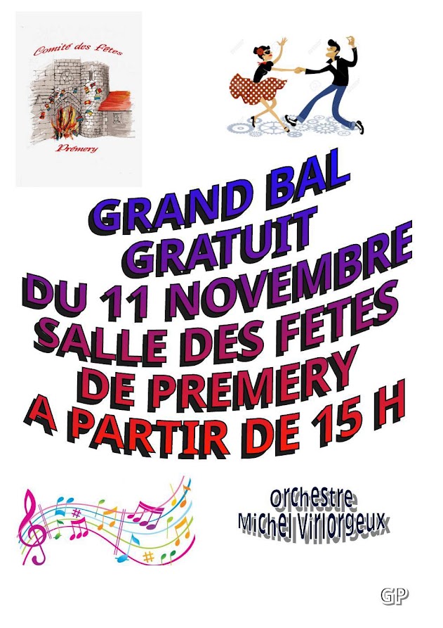 Affiche du bal du comité des fêtes